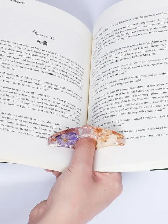 Book Page Holder, 2PCS Thumb Book Page Holder, Book Accessories for Reading Love - Picture 7 of 7